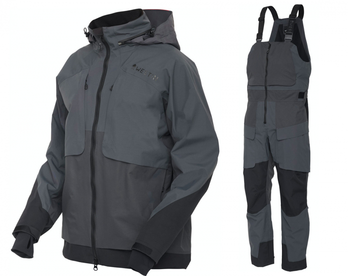 Westin W4 Gunmetal Jacka & Bibbs - XLarge i gruppen Kläder / Klädset (Jacka&Byxa) hos Örebro Fiske & Outdoor AB (W4 GunMetal Set XL)